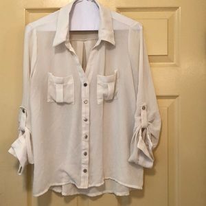 Sheer ivory blouse